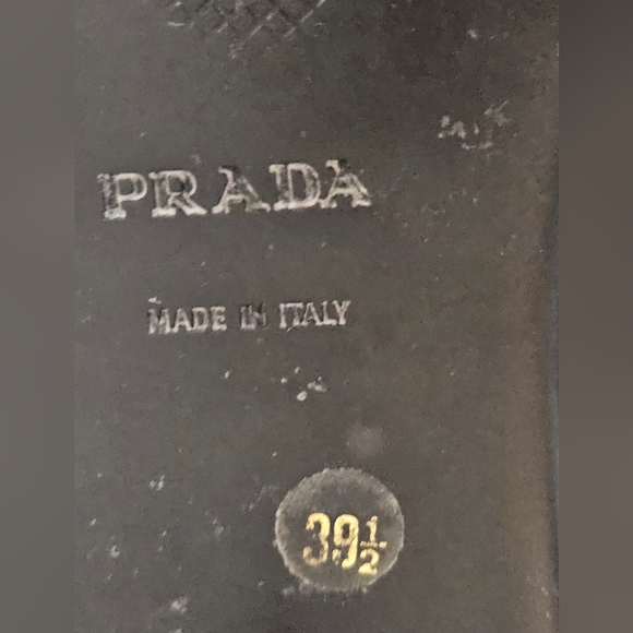 Vintage PRADA open toe slingback kitten heels sandals Size 39.5 / US 8.5 - Picture 3 of 15